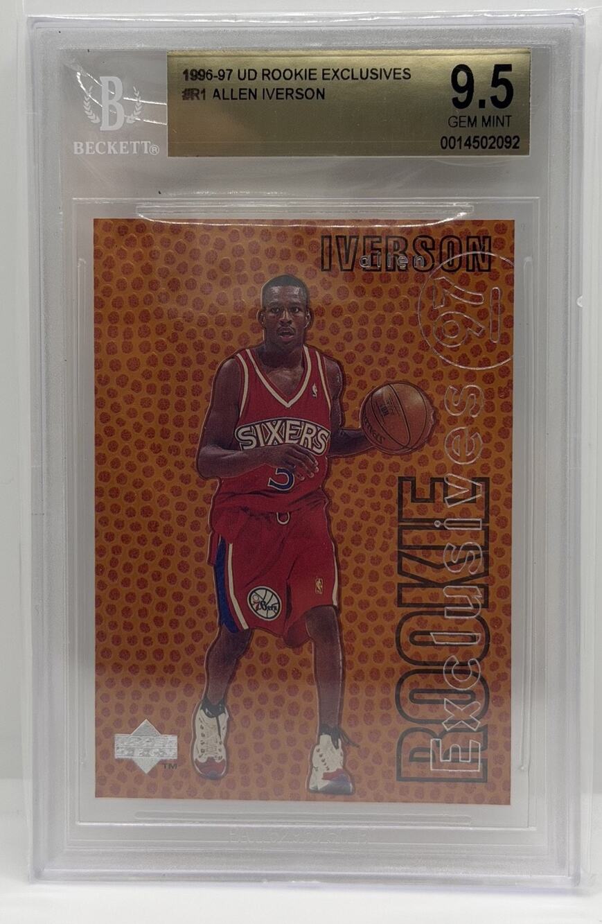 1996-97 Upper Deck - Rookie Exclusives Allen Iverson #R1 (RC) Sixers The Answer